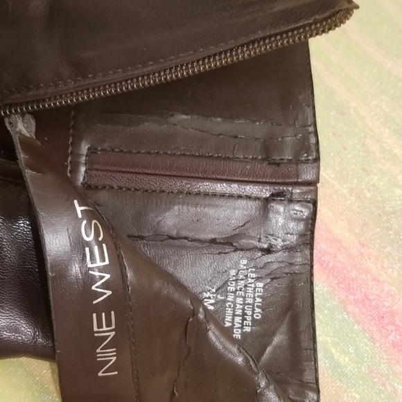 Nine West Dark Brown Leather Ankle Boots *SOLD* - Picture 3 of 3